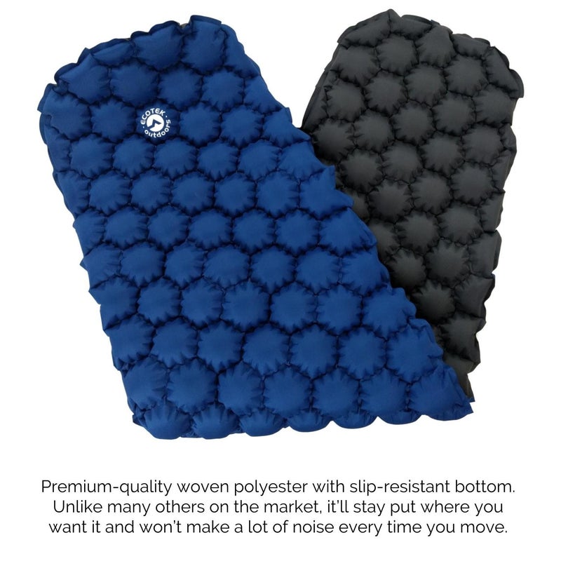 ECOTEK Outdoors Hybern8 Ultralight Inflatable Sleeping Pad with Contoured FlexCell Honeycomb Design - Easy to Inflate, Comfortable, Lightweight, Durable, and Hammock Approved [Ocean Blue] - Image 5